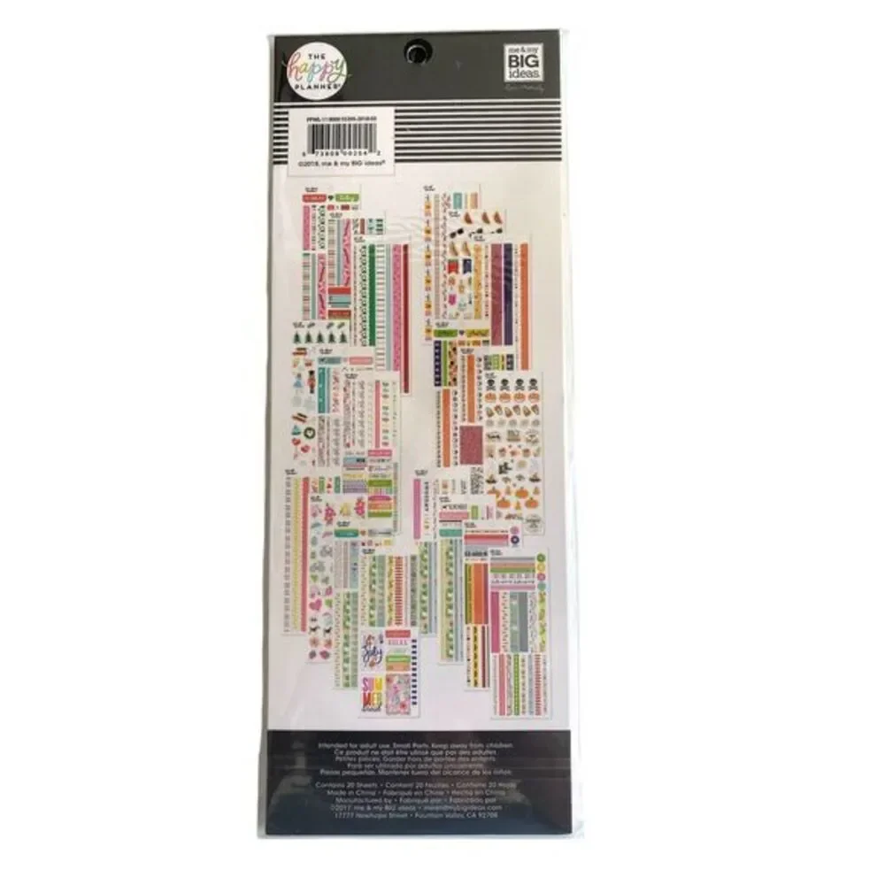 Me & My Big Ideas Happy Planner Washi‎ Sticker Book, Brights, 449/Pkg